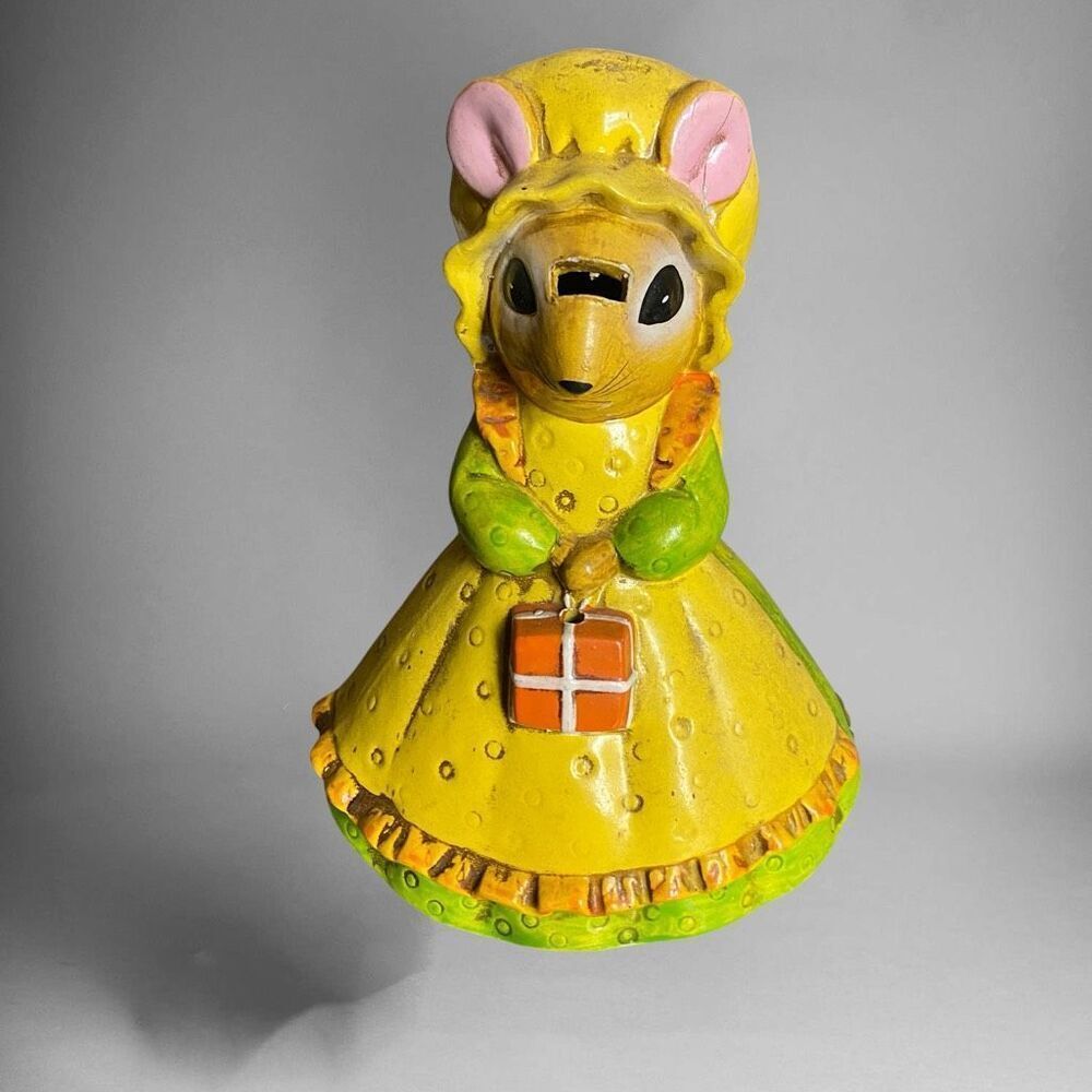 Vintage 1970s Mouse Package String Scissor Holder Lorrie Designs Josef